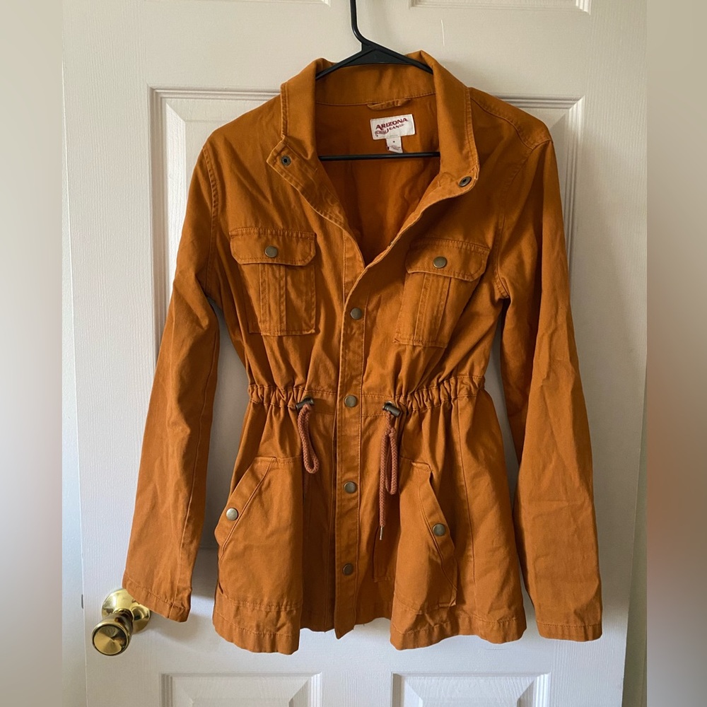 Arizona Jean Company Burnt Orange Rust Brown Army Cargo Utility Jacket